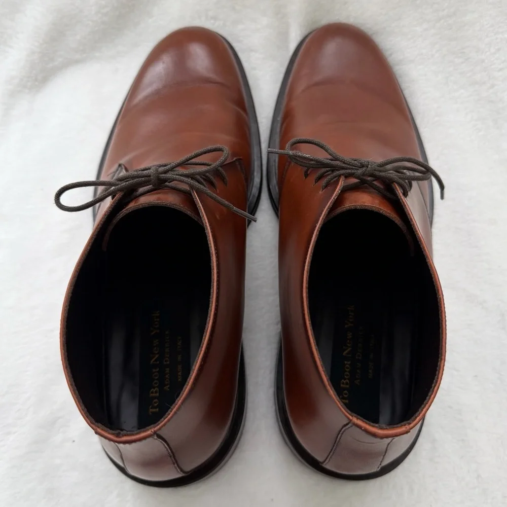 Adam Derrick To Boot Richard Chukka Boots Cognac Trapper Leather Size 10 EUC